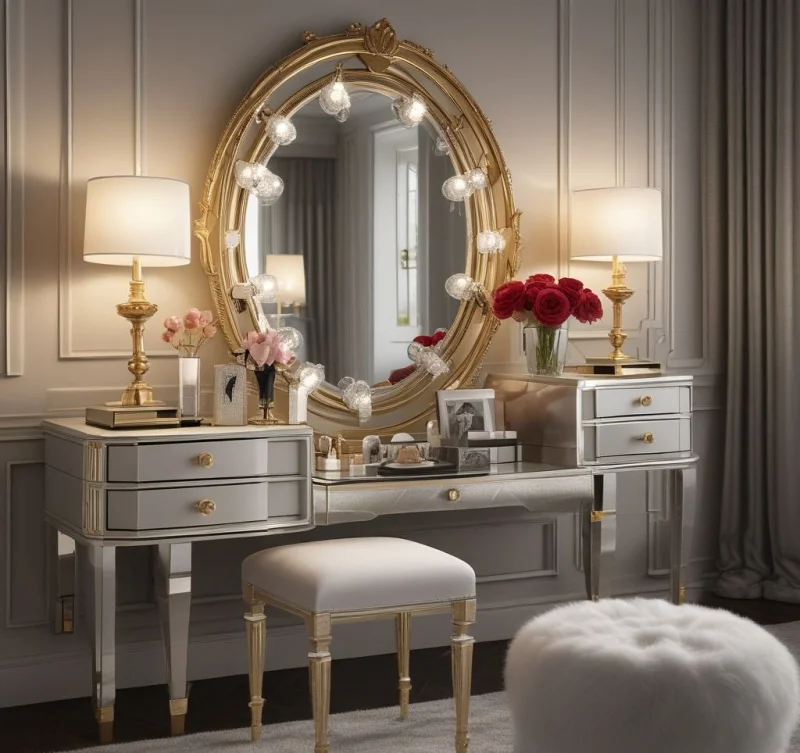 15 Beautiful Dressing Table Ideas to Transform Your Space Add Hollywood Glamour