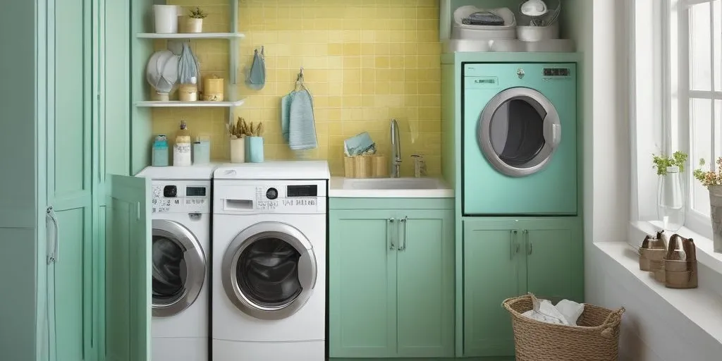20+ Creative Laundry Room Cabinet Solutions for Every Home Bright Color Pop Cabinets