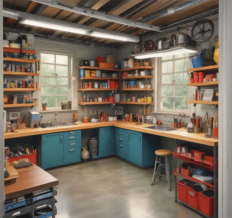 17 Smart Garage Workshop Layout Ideas for Maximum Productivity Bright and Even Lighting Design