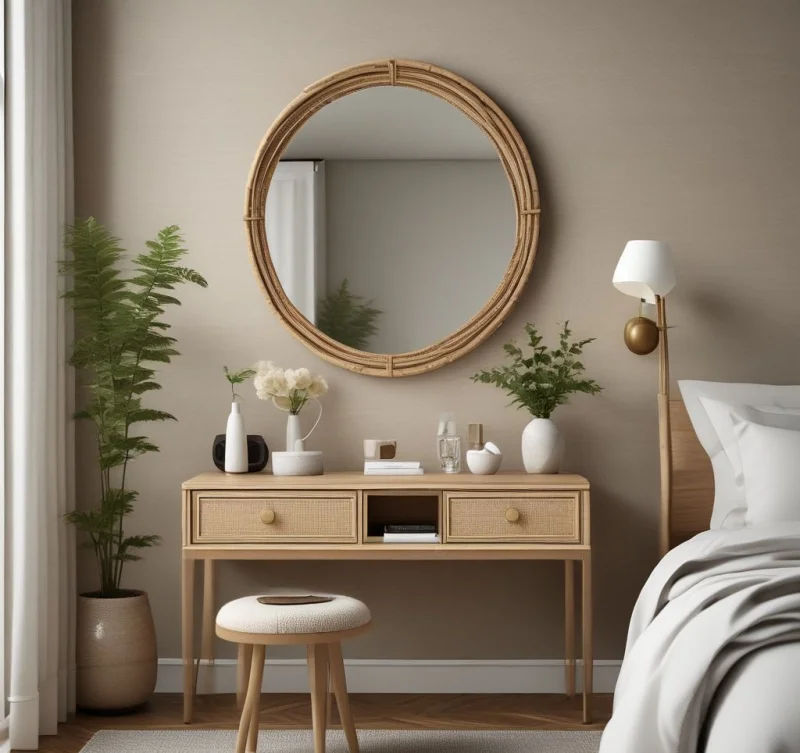 15 Beautiful Dressing Table Ideas to Transform Your Space Bring Natural Texture and Warmth