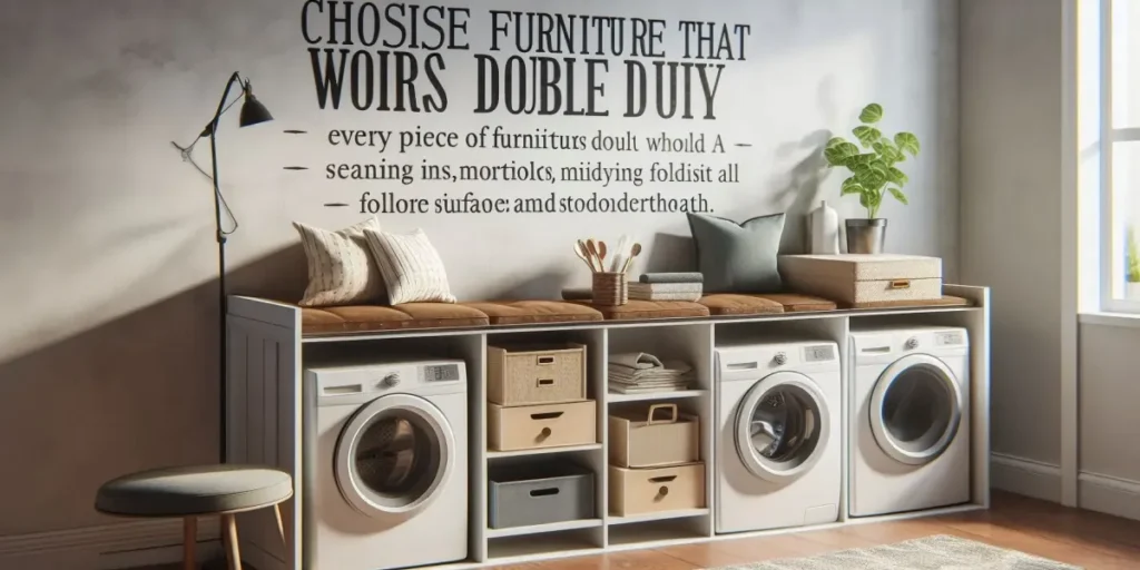 Transform Your Tiny Utility Room: 15 Genius Hacks for Maximum Function Choose Furniture That Works Double Duty