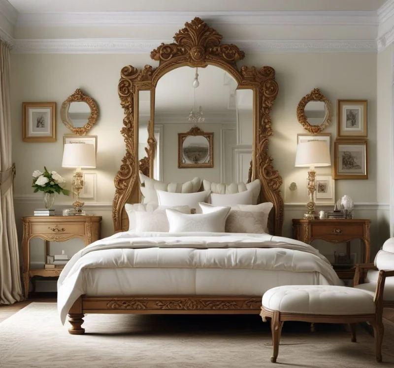 17 Stunning Mirror Ideas to Transform Your Bedroom Into a Luxurious Retreat Classic Ornate Mirror