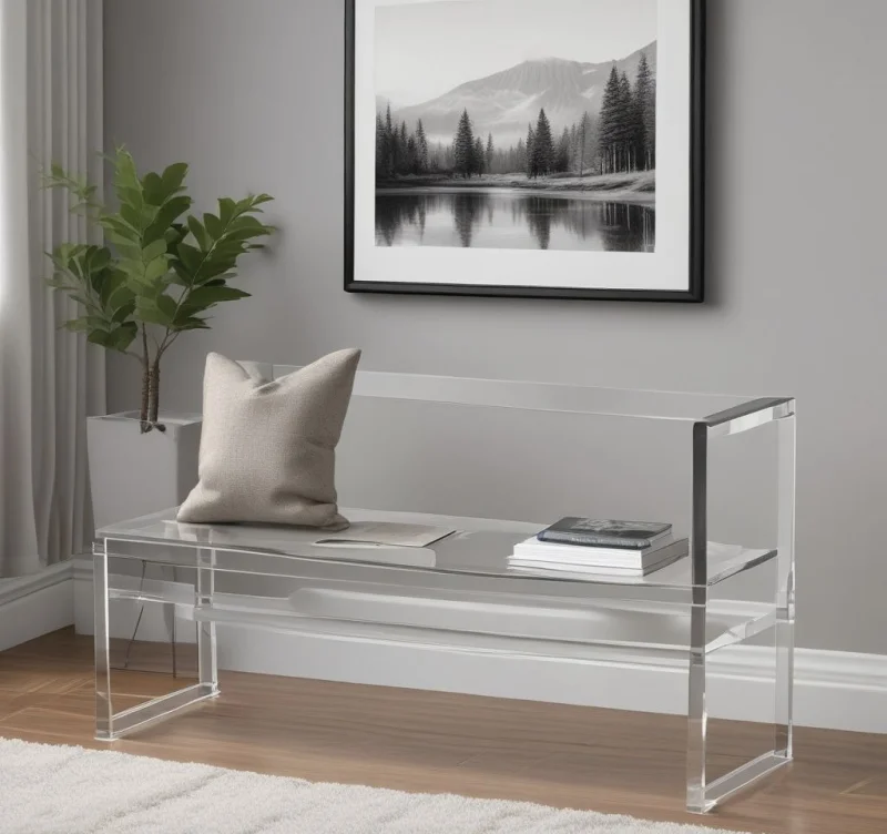 17 Beautiful Bedroom Bench Styles to Transform Your Space Clear Acrylic Modern