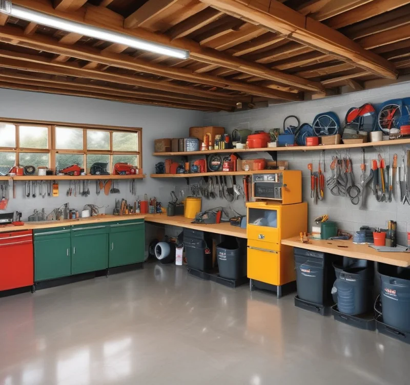 17 Smart Garage Workshop Layout Ideas for Maximum Productivity Durable and Easy-to-Clean Flooring