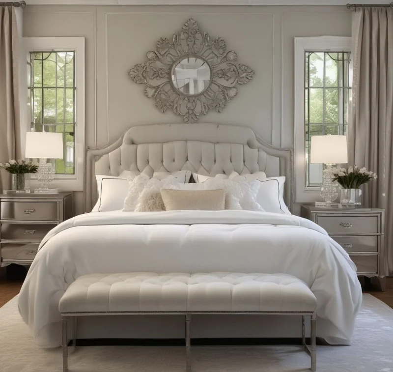Glamorous Mirrored Headboard
