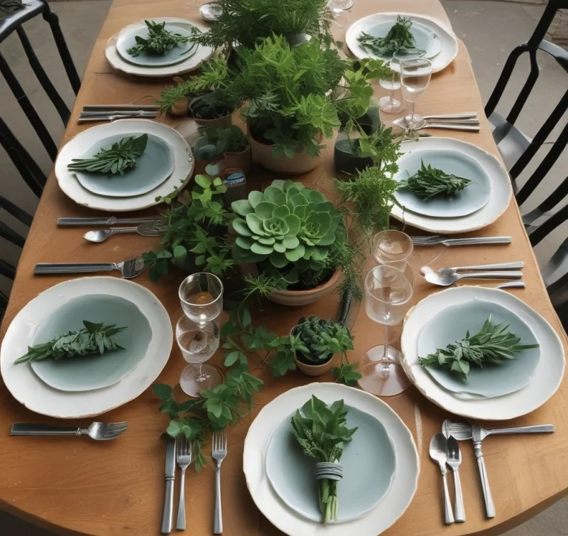22 Creative Dining Table Styling Ideas That Will Transform Your Meals Greenery and Plants
