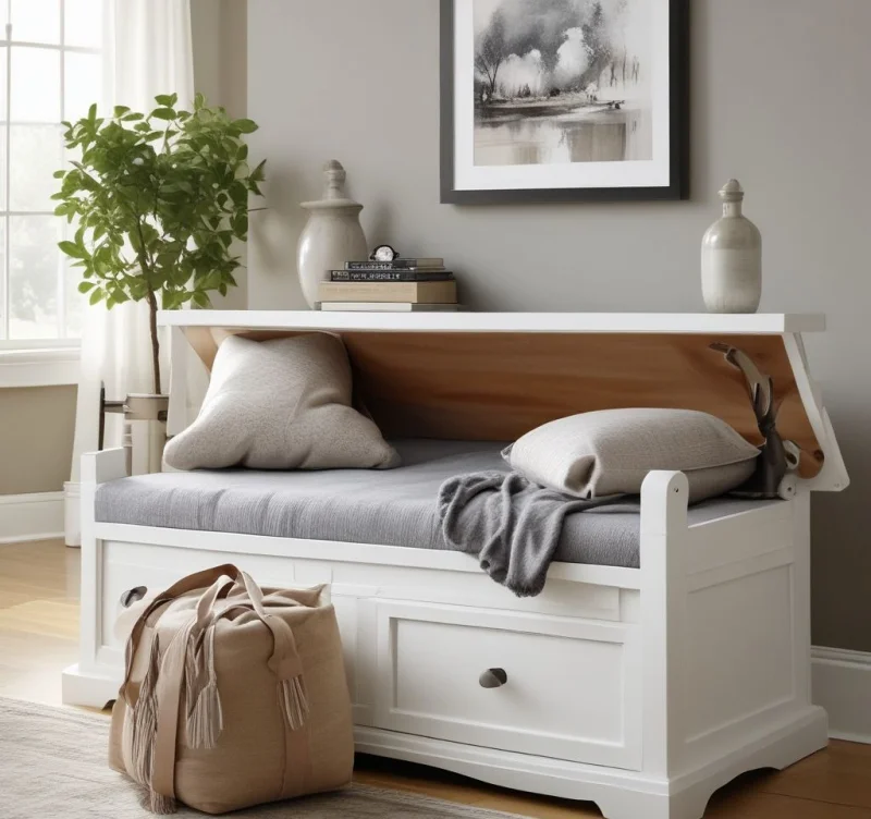 17 Beautiful Bedroom Bench Styles to Transform Your Space Hidden Storage Solution