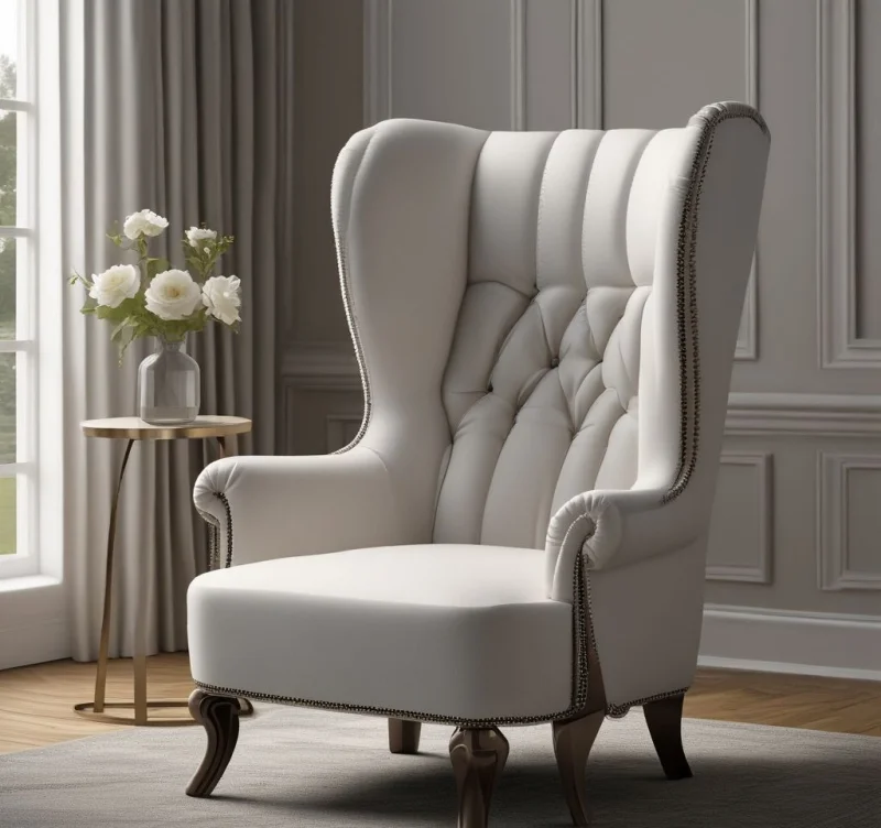 23 Beautiful Bedroom Chair Designs That Will Transform Your Room High-Back Wingback Chair