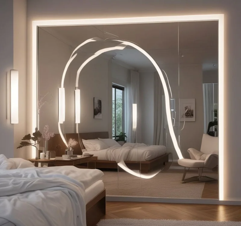 17 Stunning Mirror Ideas to Transform Your Bedroom Into a Luxurious Retreat Illuminated Mirror