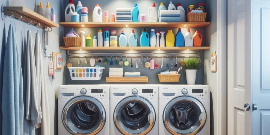 Transform Your Tiny Utility Room: 15 Genius Hacks for Maximum Function Install Open Shelving Above Your Appliances