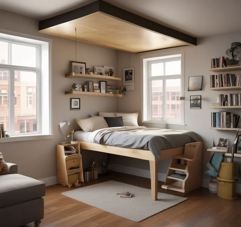 Low-Profile Platform Bed
