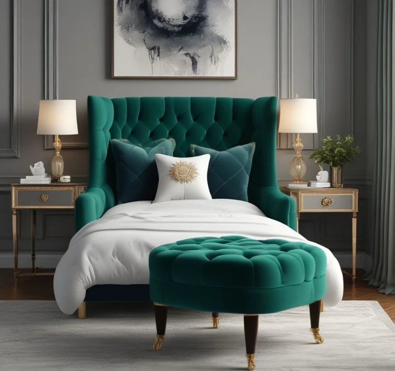23 Beautiful Bedroom Chair Designs That Will Transform Your Room Luxurious Tufted Velvet Armchair
