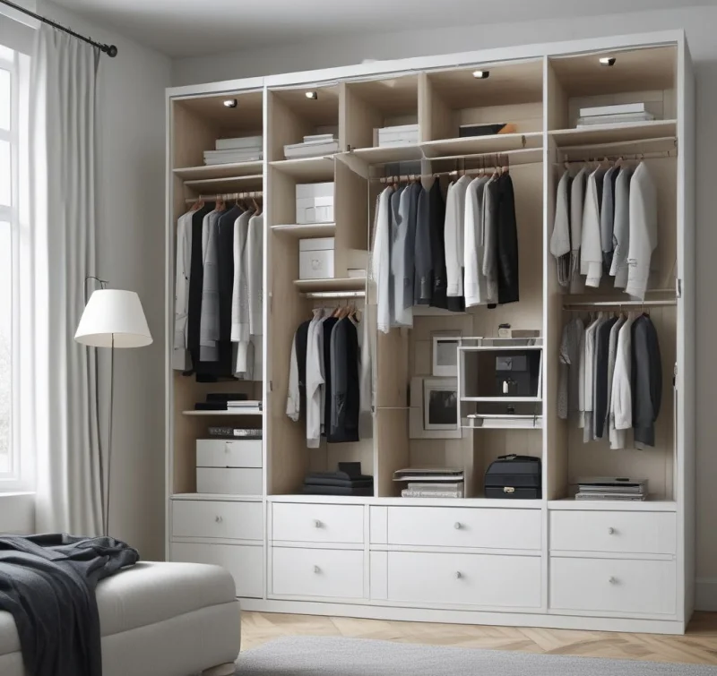 20 Smart Bedroom Wardrobe Ideas That Transform Your Space Mirror-Front Storage Solutions