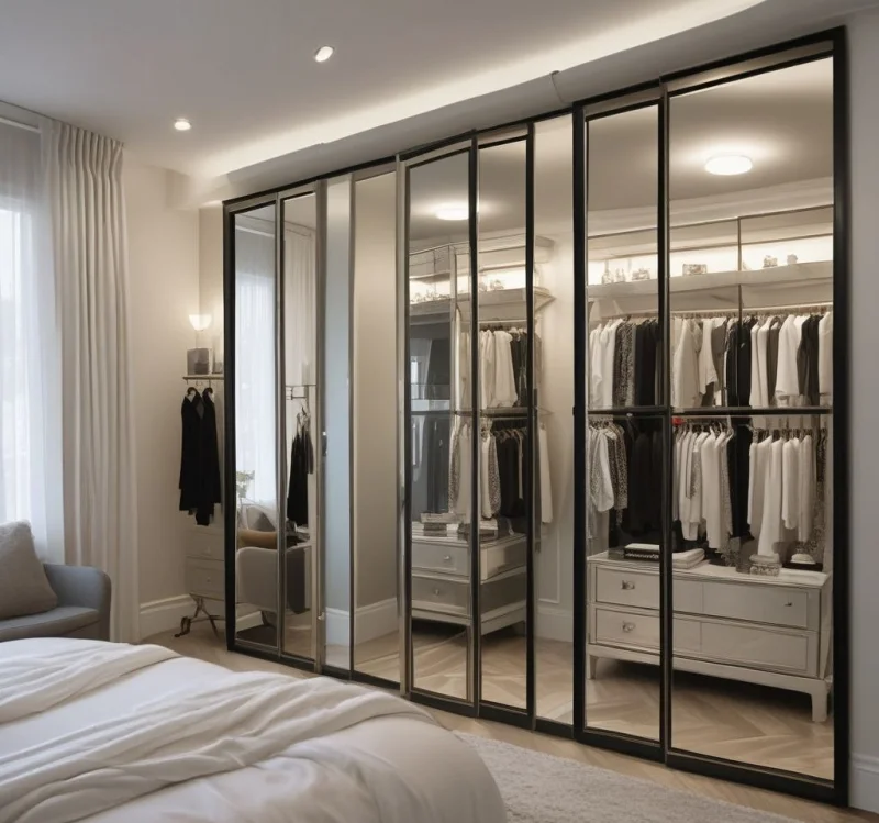 17 Stunning Mirror Ideas to Transform Your Bedroom Into a Luxurious Retreat Mirrored Closet Panels