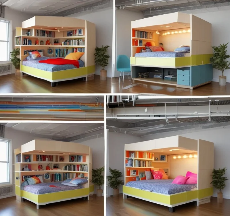 Modular Cube Storage Loft
