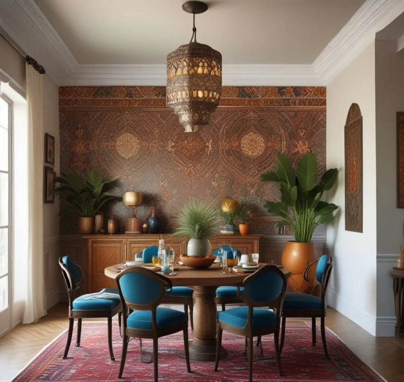 20 Beautiful Boho Dining Room Designs to Transform Your Space Moroccan Design Elements
