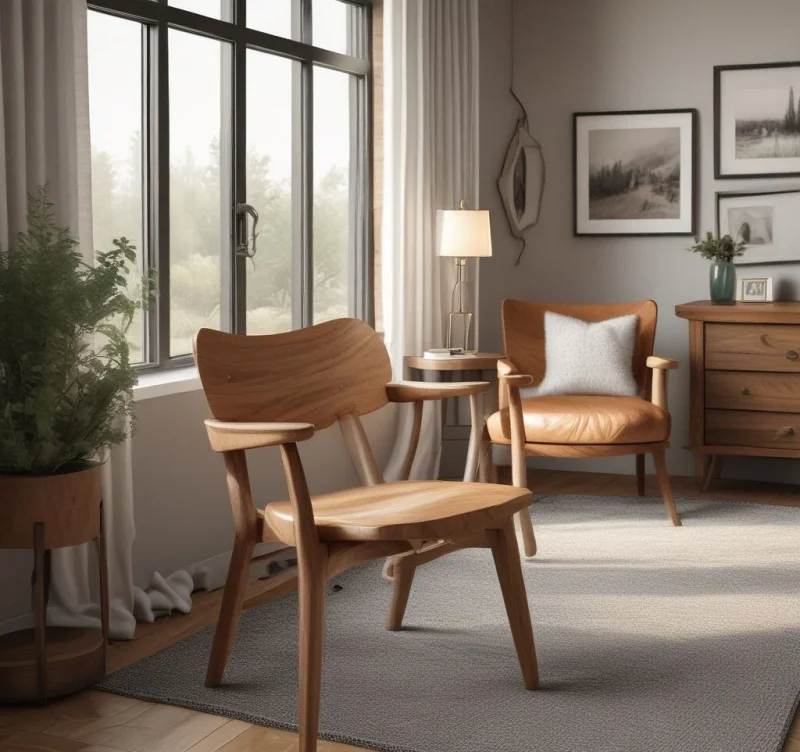 23 Beautiful Bedroom Chair Designs That Will Transform Your Room Natural Rustic Wooden Chair