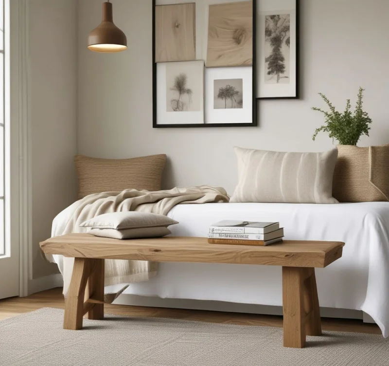 17 Beautiful Bedroom Bench Styles to Transform Your Space Natural Wood Beauty