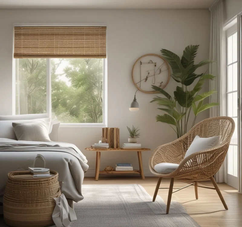 23 Beautiful Bedroom Chair Designs That Will Transform Your Room Natural Woven Rattan Chair