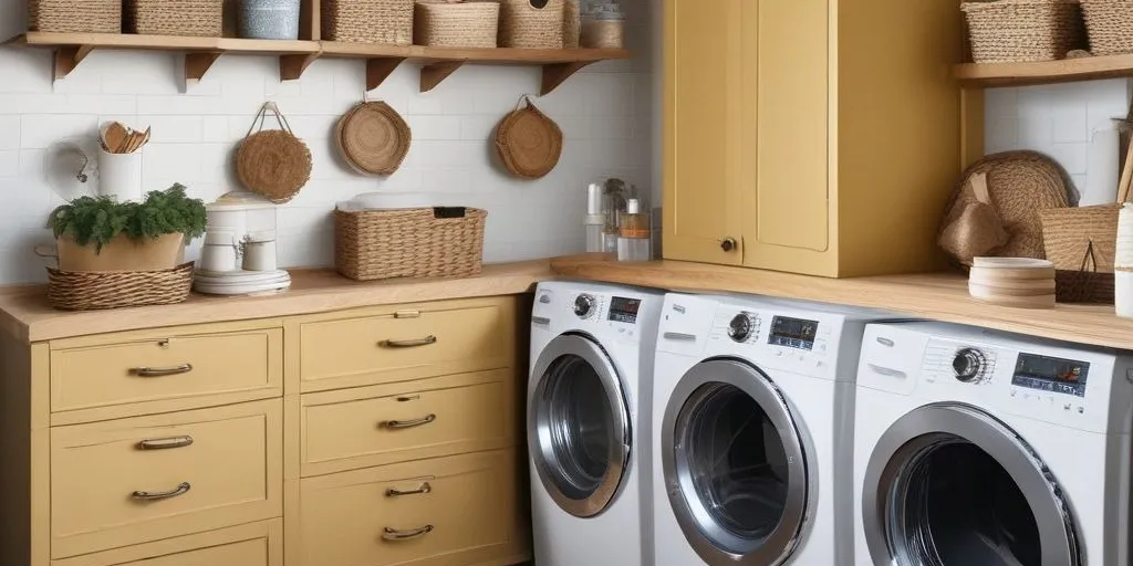 20+ Creative Laundry Room Cabinet Solutions for Every Home Open Shelving with Hidden Gems