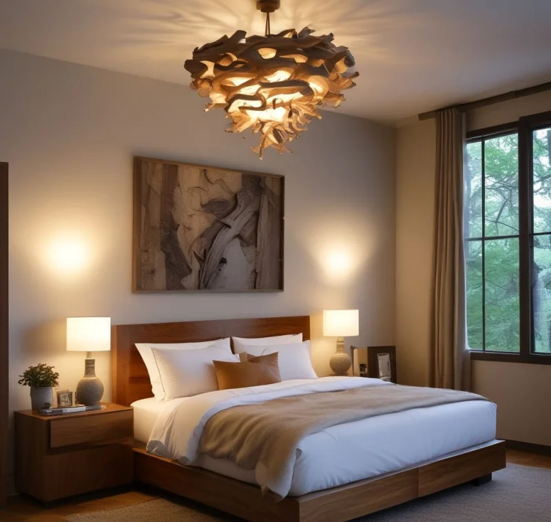 19 Stunning Bedroom Lighting Solutions That Will Transform Your Room Organic Material Lighting