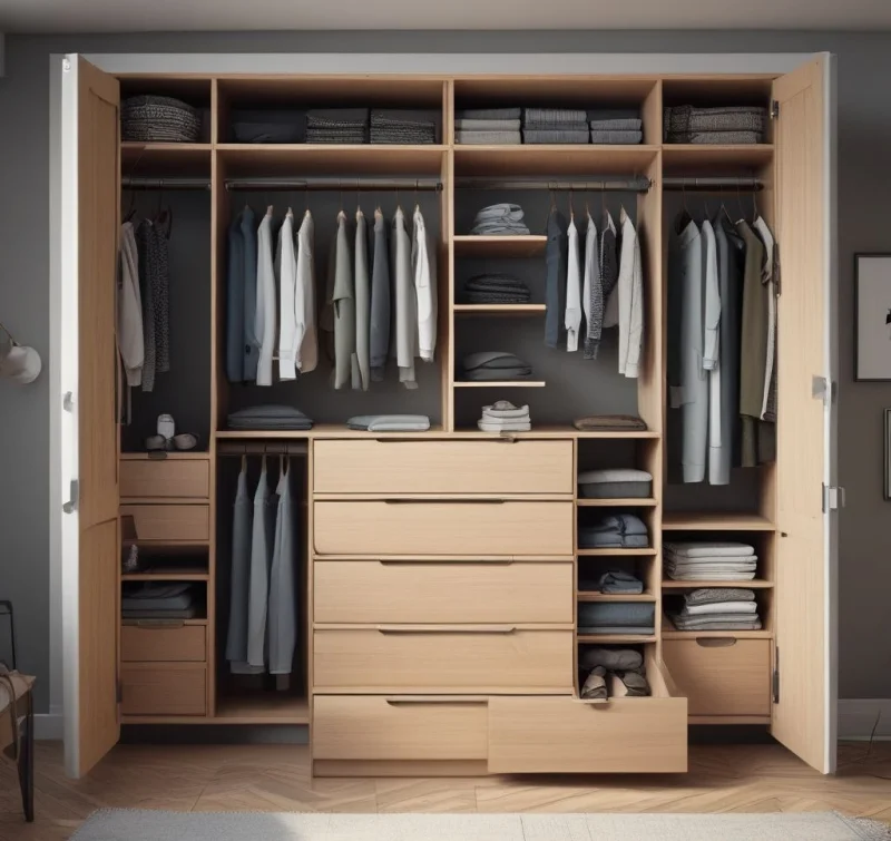 20 Smart Bedroom Wardrobe Ideas That Transform Your Space Pull-Out Drawer Systems