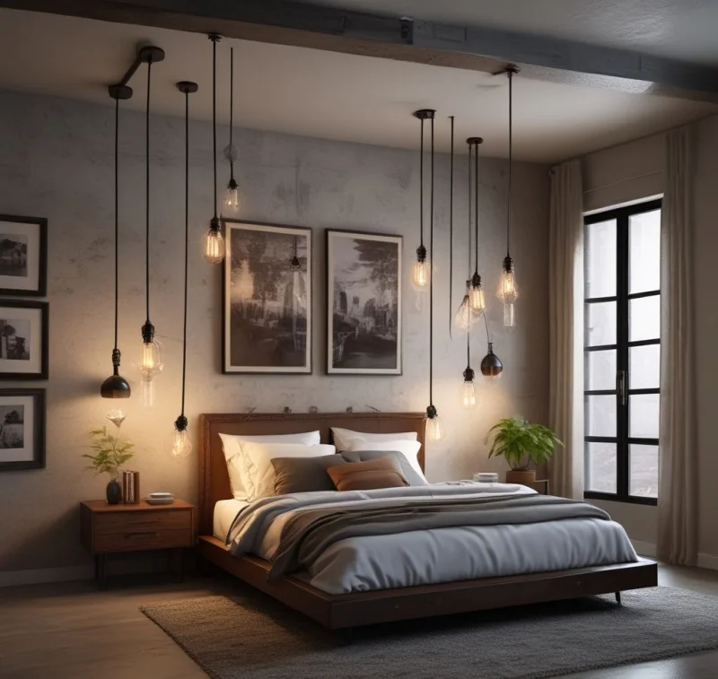 19 Stunning Bedroom Lighting Solutions That Will Transform Your Room Raw Urban-Style Fixtures