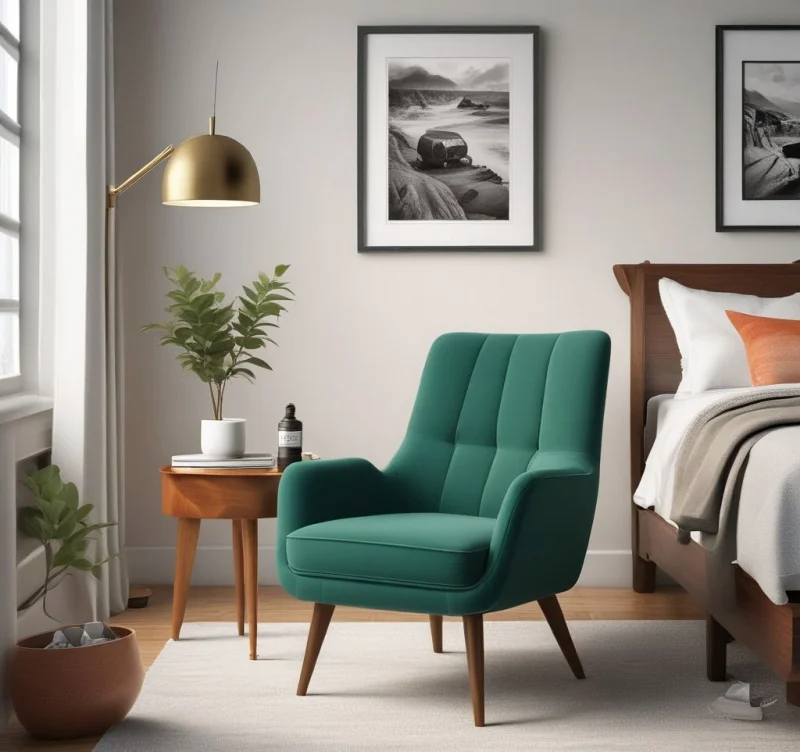 23 Beautiful Bedroom Chair Designs That Will Transform Your Room Retro Mid-Century Modern Chair
