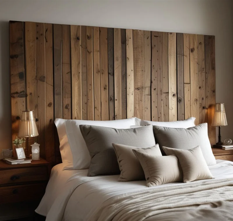 Rustic Reclaimed Wood Headboard
