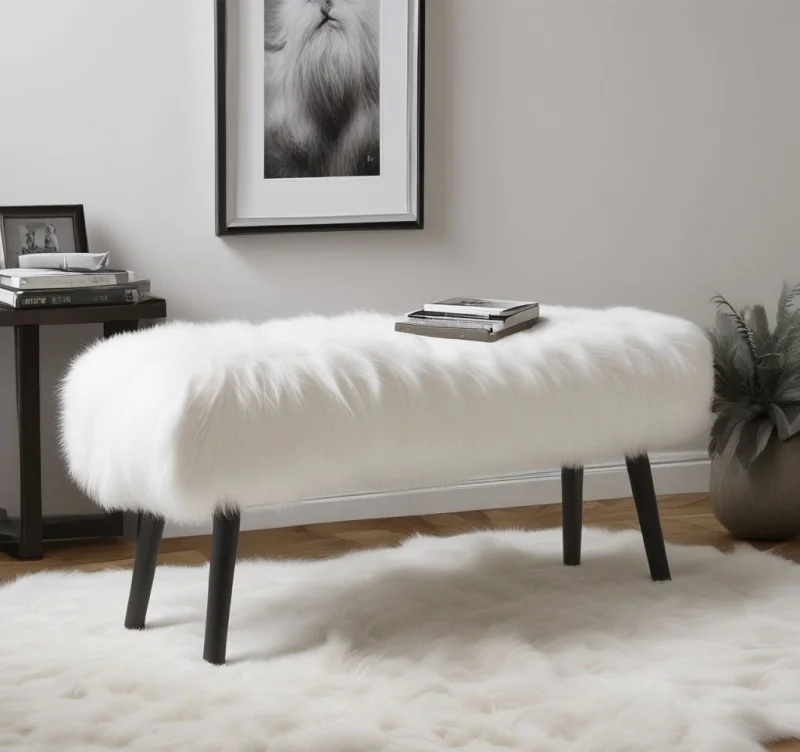 17 Beautiful Bedroom Bench Styles to Transform Your Space Soft Faux Fur Texture