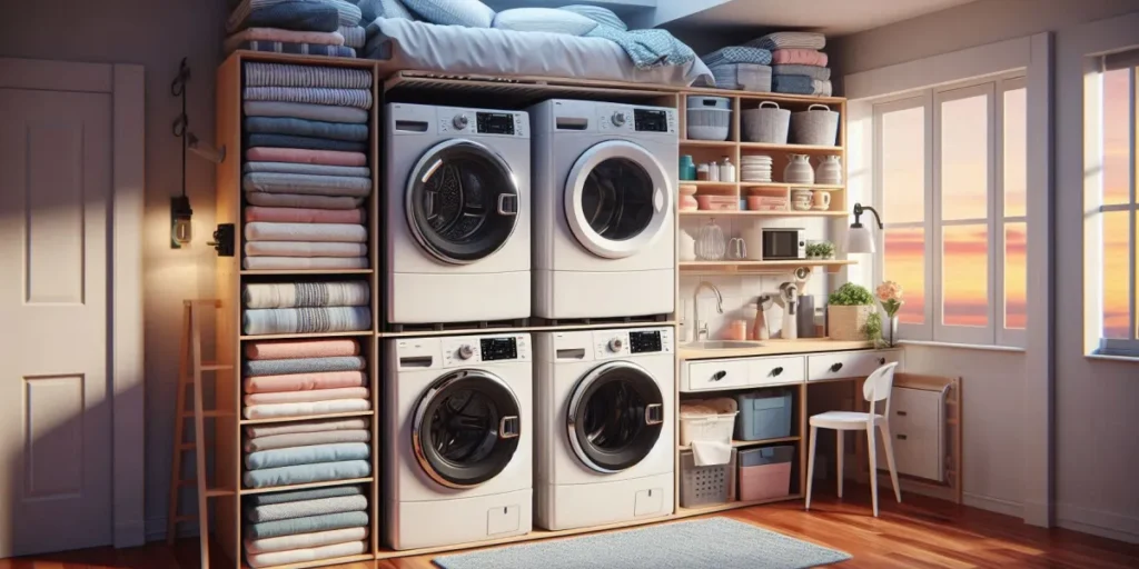 Transform Your Tiny Utility Room: 15 Genius Hacks for Maximum Function Stack Your Appliances for Instant Floor Space