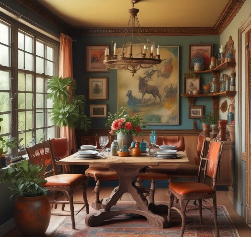 20 Beautiful Boho Dining Room Designs to Transform Your Space Vintage Furniture Finds