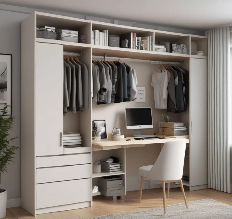 20 Smart Bedroom Wardrobe Ideas That Transform Your Space Work-Desk Combination Units