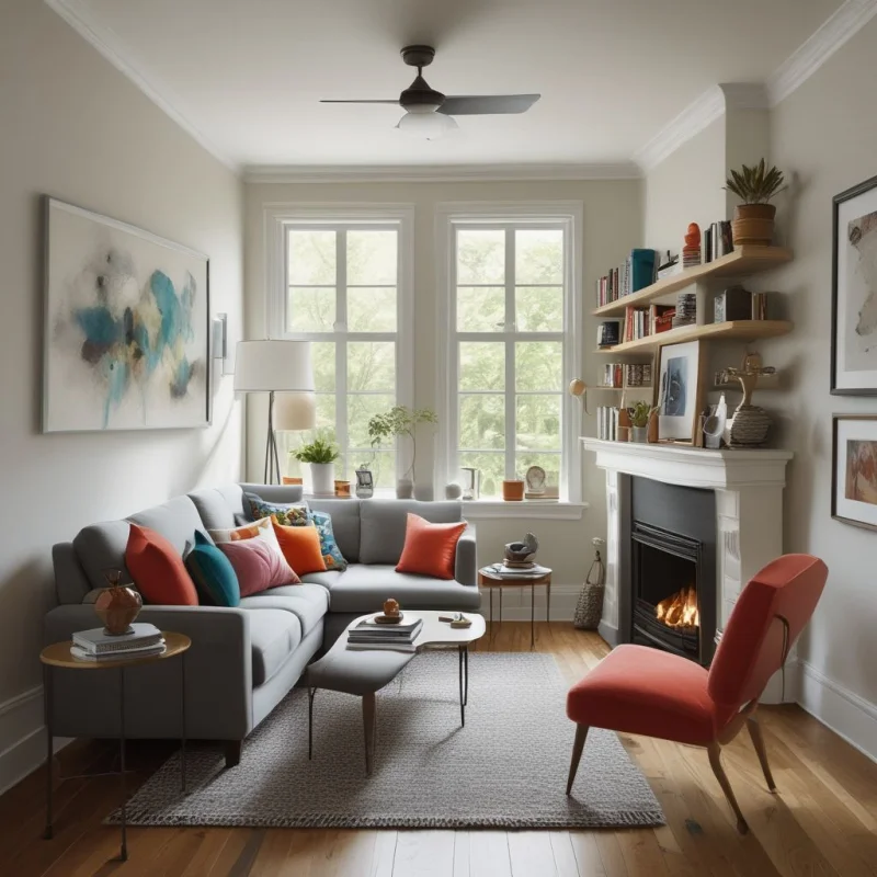 26 Smart Ways to Transform Your Tiny Living Room Into a Spacious Haven Add One Bold Color Accent