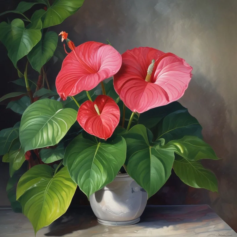 23 Stunning Low Light Houseplants That Transform Dark Corners Anthurium (Flamingo Flower)