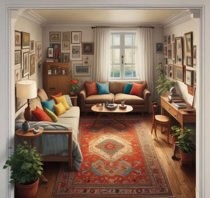 15 Creative Studio Apartment Design Tips: Transform Your Small Space Area Rugs for Zone Definition