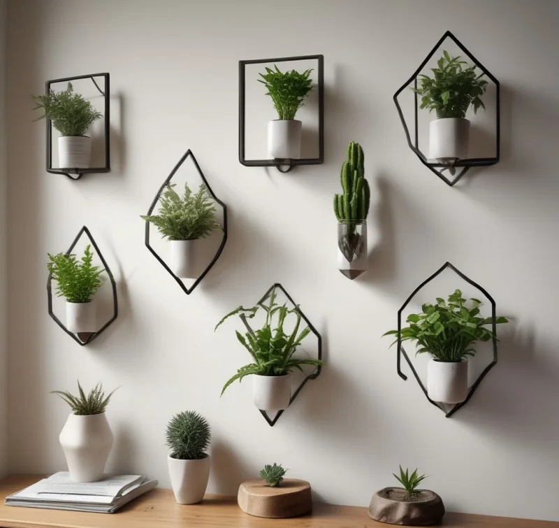 16 Creative Indoor Plant Wall Ideas to Transform Your Home Artistic Wall Vase Collection