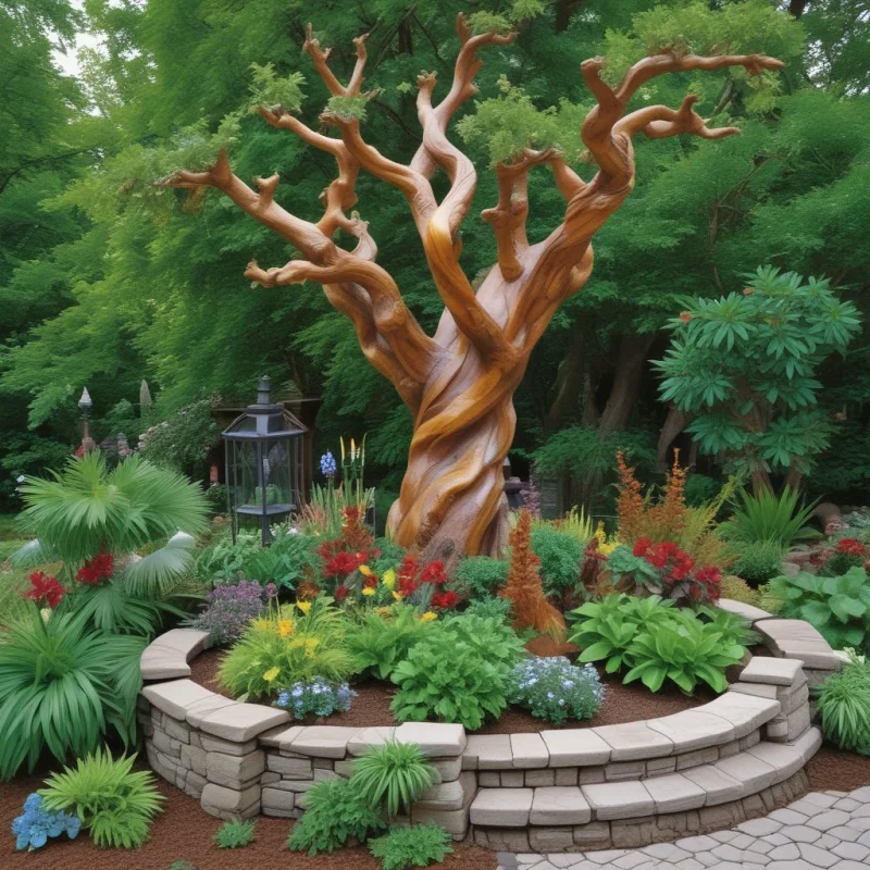 17 Beautiful Front Yard Garden Ideas to Transform Your Home's First Impression Blend Garden Art with Living Plants