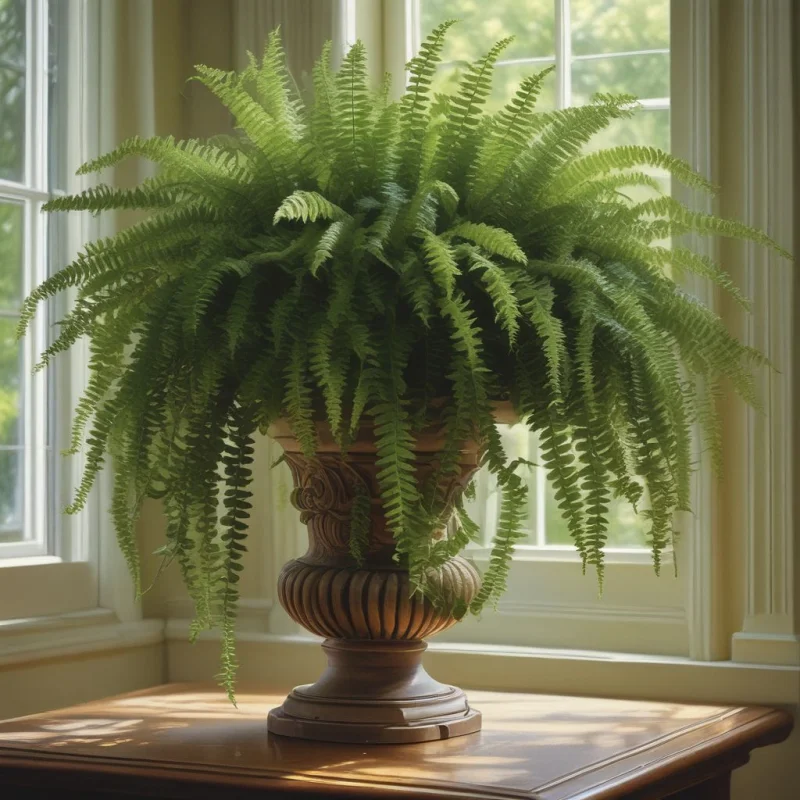 23 Stunning Low Light Houseplants That Transform Dark Corners Boston Fern (Nephrolepis)