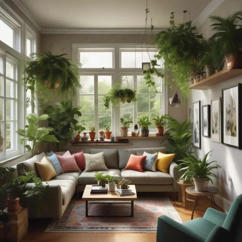 26 Smart Ways to Transform Your Tiny Living Room Into a Spacious Haven Bring in Plants for Life and Color