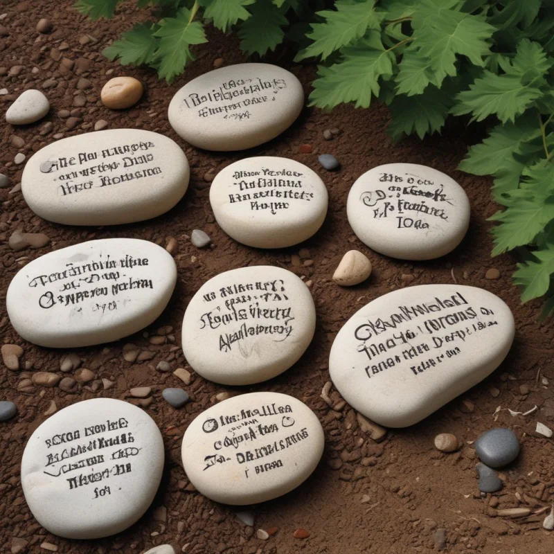 20 Heartfelt Memorial Garden Ideas - Honor Loved Ones with Beauty Carved Memory Stones
