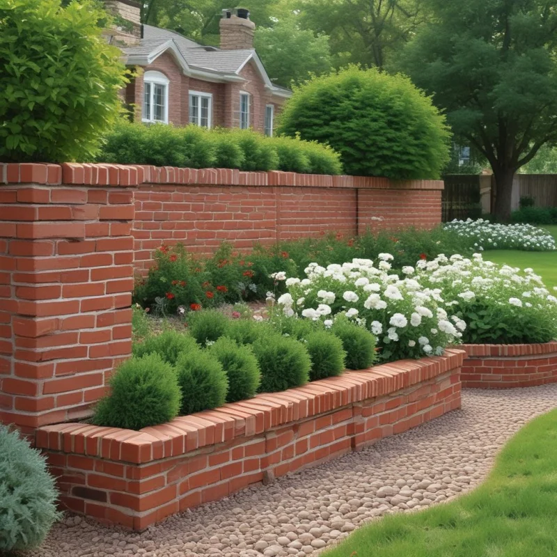 18 Creative Garden Border Ideas for Stunning Flower Beds Classic Red Brick Borders