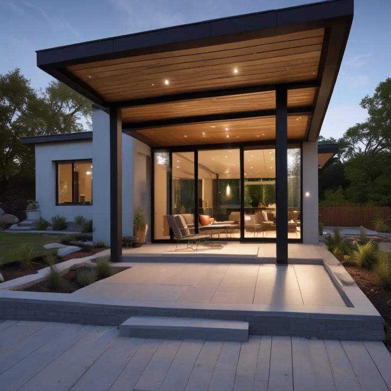 Clean-Lined Flat Roof Design
