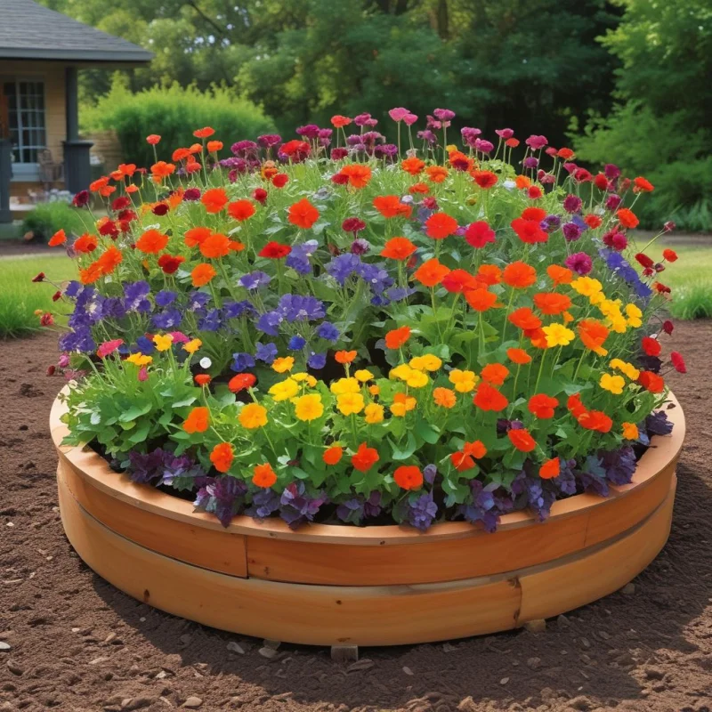 15 Stunning Raised Garden Bed Designs That Actually Work : Transform Your Backyard Colorful Edible Blooms