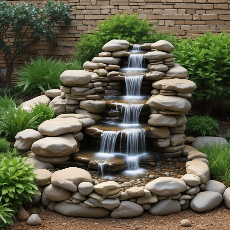 21 Stunning Mini Waterfall Ideas for Your Garden Paradise Compact Stone Cascade