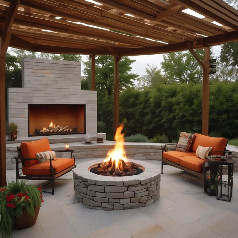 Contemporary Fire Feature Gathering
