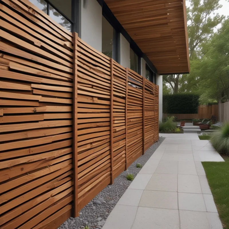 21 Creative Backyard Privacy Solutions for Your Perfect Outdoor Retreat Contemporary Wooden Slat Barriers