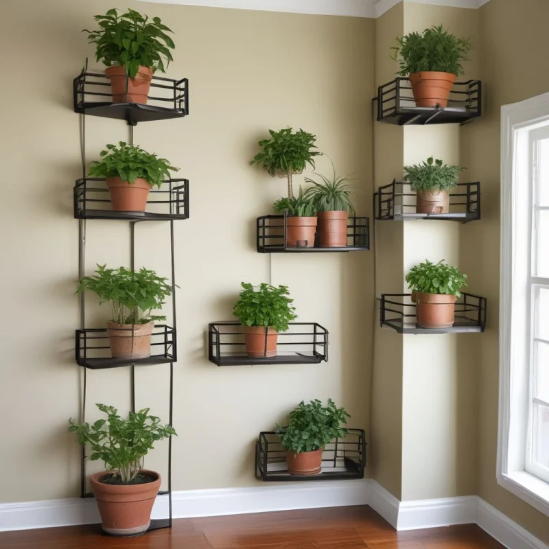 Corner Shelf Plant Rack
