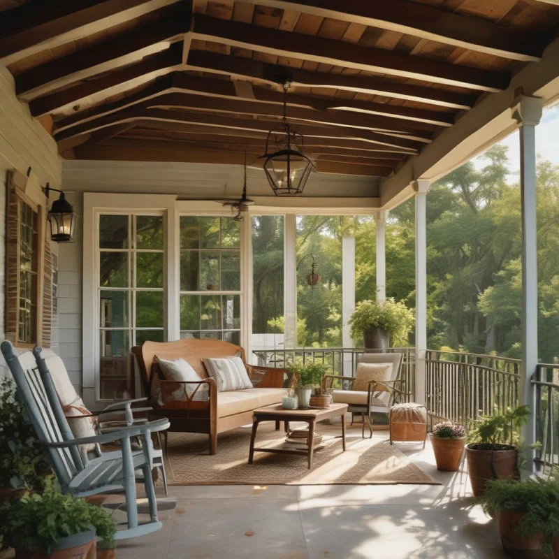 Country Farmhouse Covered Porch
