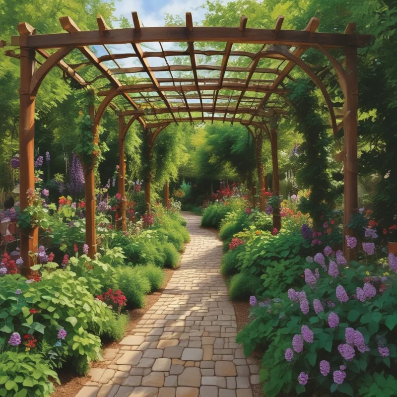 18 Creative Garden Trellis Designs for Stunning Climbing Plants Covered Garden Walkway